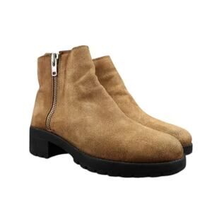 Urban Outfitters Shoes Womens 9 Bootie Fashion Leather Double Zip Moto Lifestyle